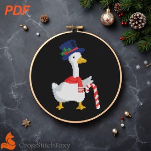 Christmas Goose Cross Stitch Pattern (PDF Download)