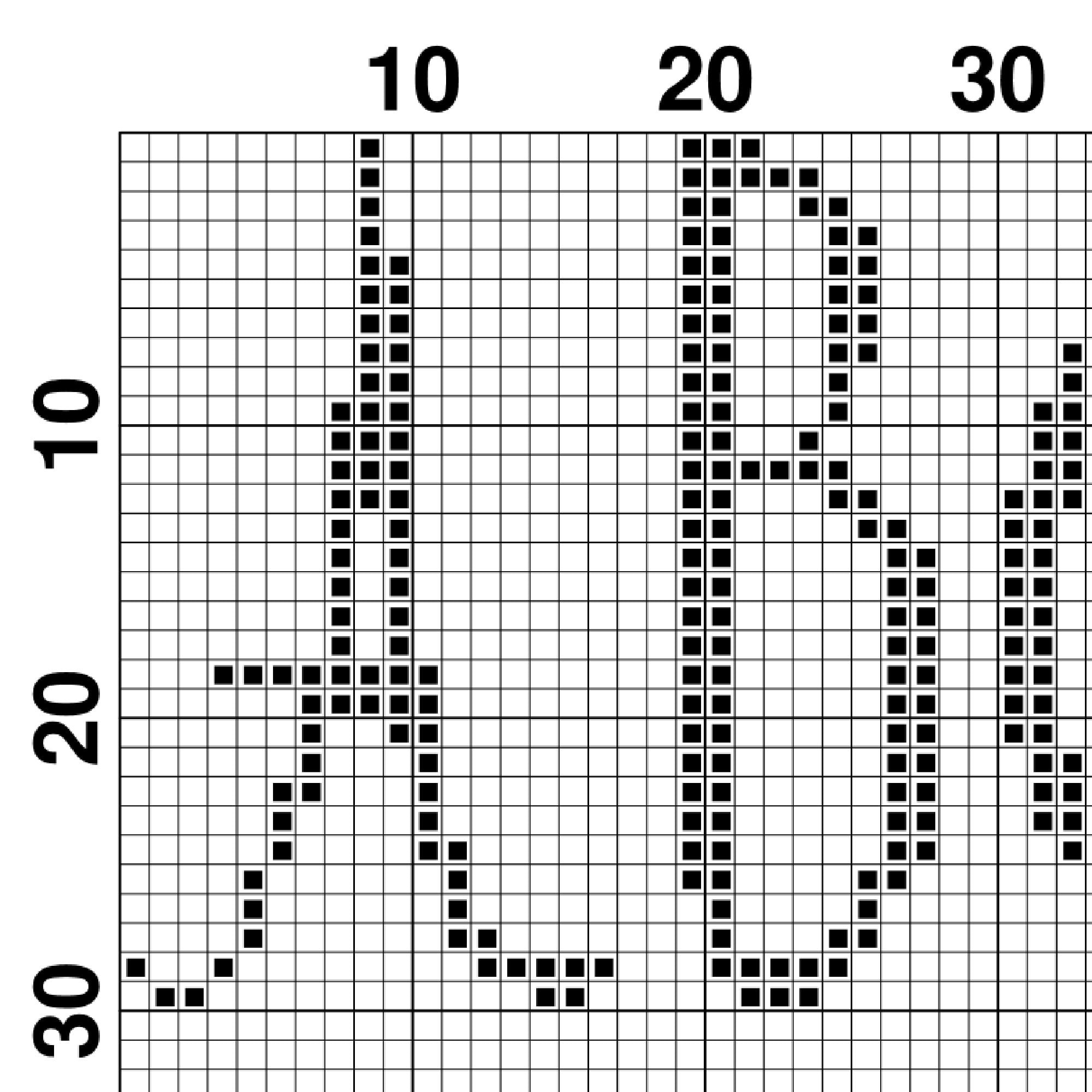 Cross Stitch Alphabet Pattern Modern Alphabet Font Cross Etsy