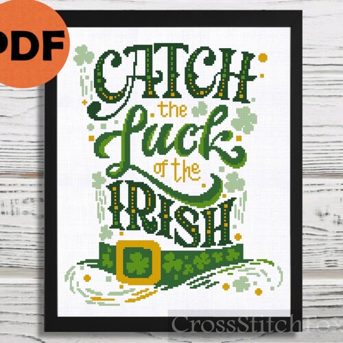 Irish Blessing Cross Stitch Pattern PDF St Patricks Day Cross Etsy