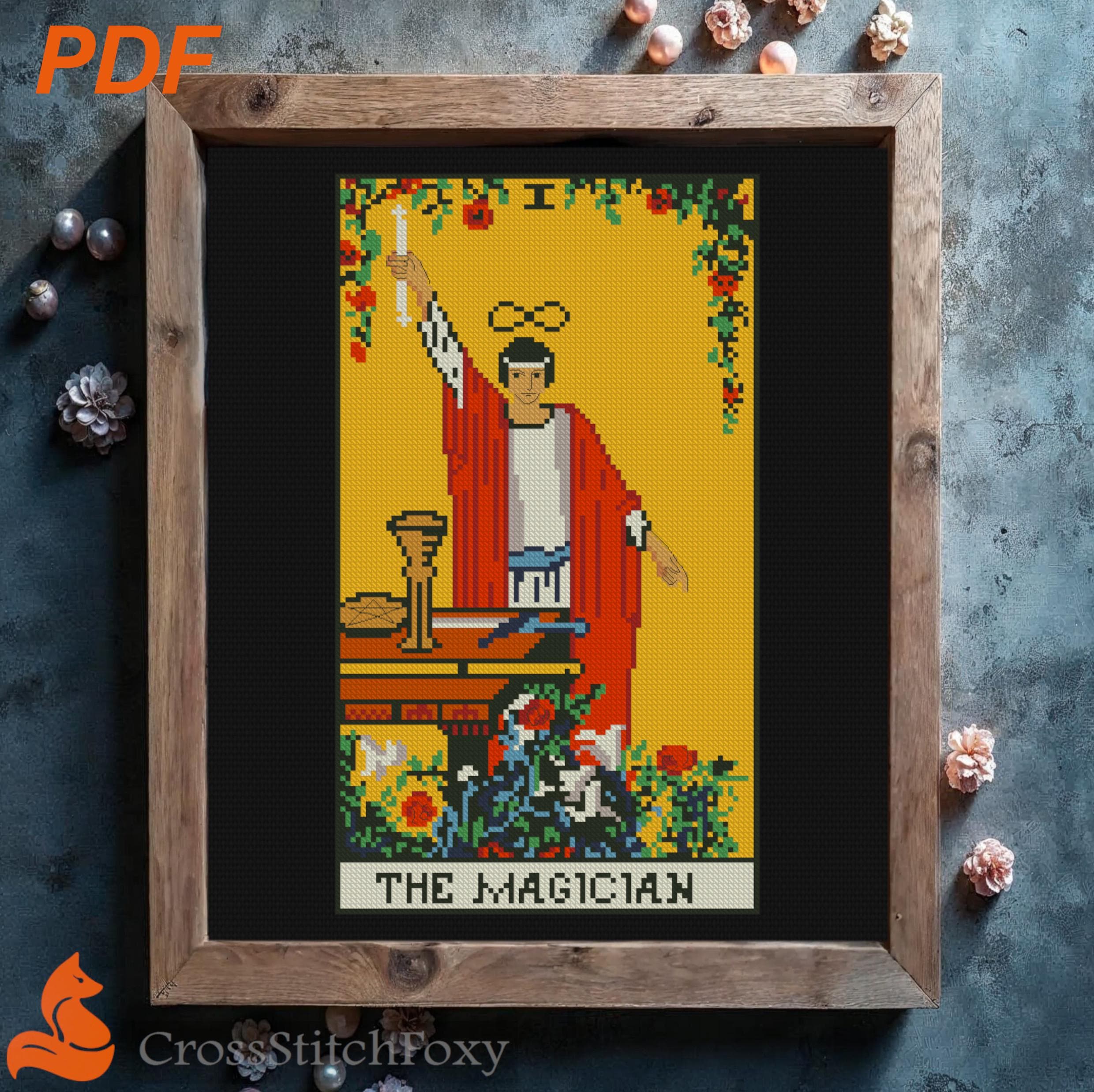 The Magician Tarot Card Cross Stitch Pattern: Major Arcana (PDF