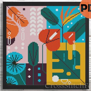 Geometric Cross Stitch Pattern, Easy Modern Cross Stitch Pattern ...
