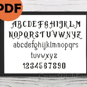 Cross Stitch Alphabet Pattern, Alphabet Font Cross Stitch Pattern PDF