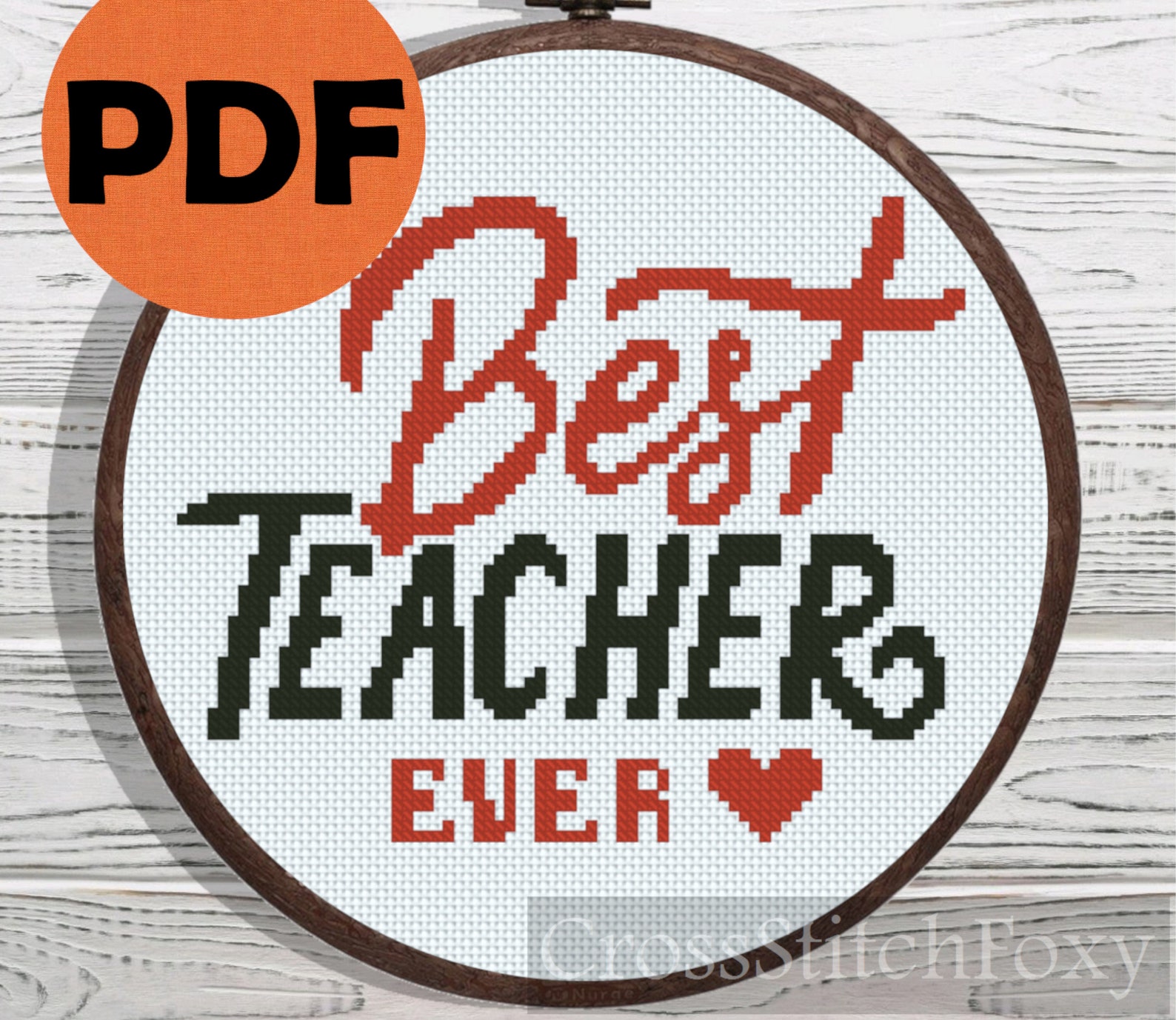 Best teacher cross stitch pattern school cross stitch | Etsy