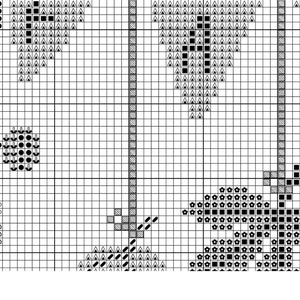 Fall Leaves Autumn Bunting Easy Cross Stitch Pattern PDF Digital ...