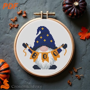 Kruissteekpatroon Halloween Boo-kabouter (pdf-download)