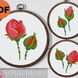 Tiny Roses Cross Stitch Patterns (PDF Pattern)