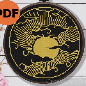Sun and Moon Cross Stitch Pattern: Witchy Boho Mystery (PDF)