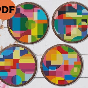 Kreuzstich Stickvorlage Bauhaus Abstrakt Modern PDF