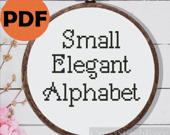 Cross stitch alphabet pattern, elegant alphabet cross stitch pattern PDF, Full alphabet classic font cross stitch pattern