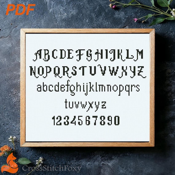 小文字アルファベットのクロスステッチ図案（PDFダウンロード） - Etsy