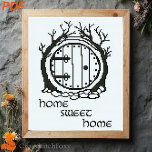 Home Sweet Home Cross Stitch Pattern: Housewarming Decor (PDF Download)