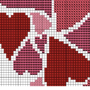 Heart Cross Stitch Patterns PDF, Love Floral Heart Counted Chart ...