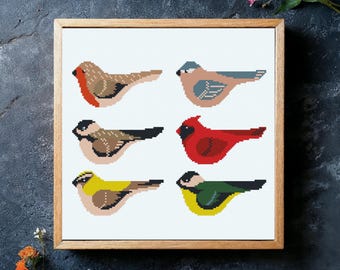 Small Birds Cross Stitch Pattern  (PDF Download)