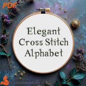 Elegant Alphabet Cross Stitch Pattern (PDF Download)