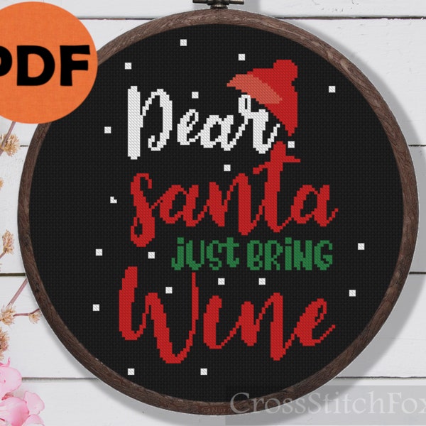 Wine Cross Stitch Etsy