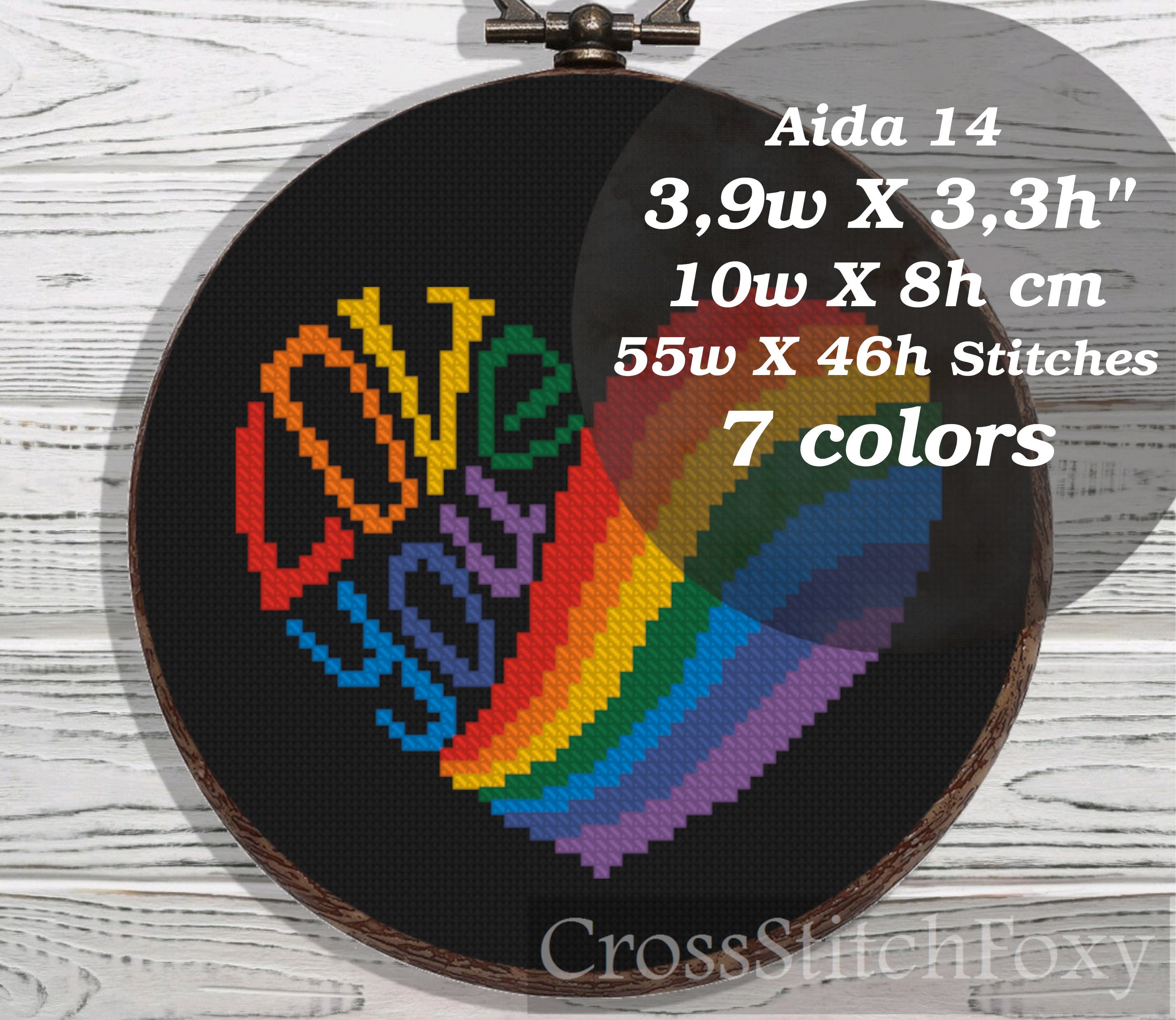 Mini Love Heart Cross Stitch Pattern PDF Instant Download - Etsy