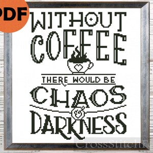 Kitchen cross stitch pattern PDF, coffee home decor gift DIY, coffee cross stitch, kitchen decor, home decor, cross stitch