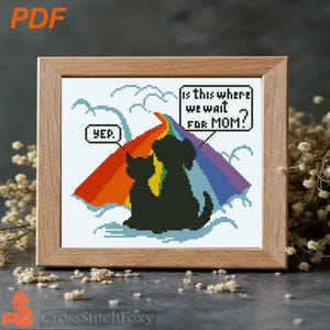 Rainbow Bridge Pet Memorial Cross Stitch Pattern (PDF Pattern)
