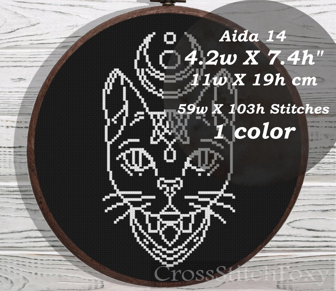 Mythical Cat Cross Stitch Pattern PDF Mystery Cat Pattern | Etsy