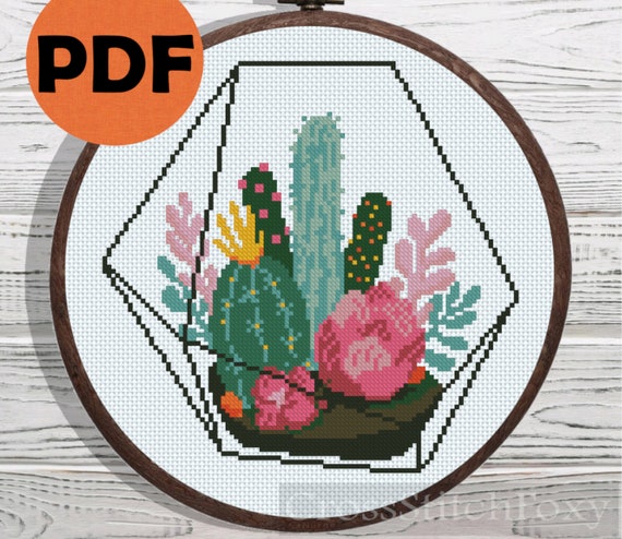 Christmas Terrarium - Modern Cross Stitch PDF