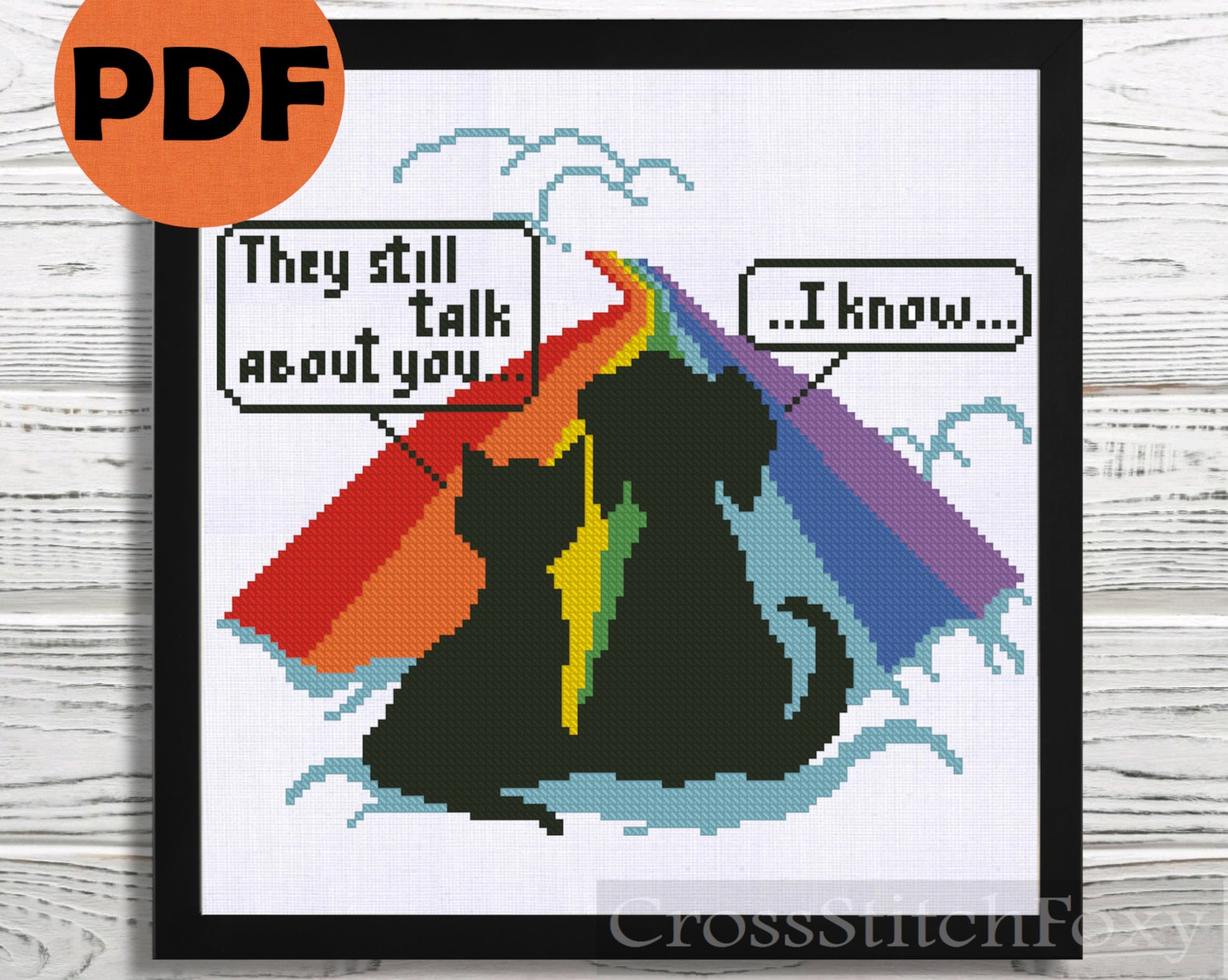 Rainbow Bridge Cross Stitch Pattern PDF Dog Memorial Quote Etsy