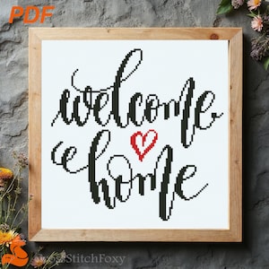 Welcome Home Cross Stitch Pattern: Housewarming Gigt (PDF Pattern)