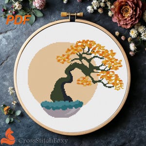 Bonsai Tree Cross Stitch Pattern (PDF Download) - Etsy