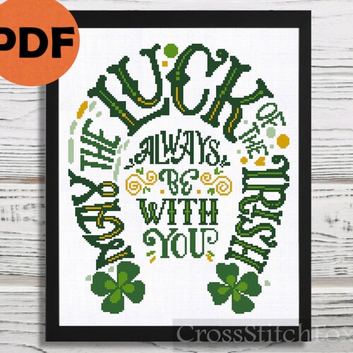 Irish Blessing Cross Stitch Pattern PDF St Patricks Day Cross Etsy