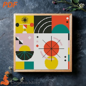 Moderne Kunst Geometrisches Kreuzstichmuster (PDF Download)