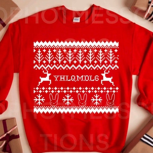Bad Bunny Ugly Christmas Sweater Bad 
