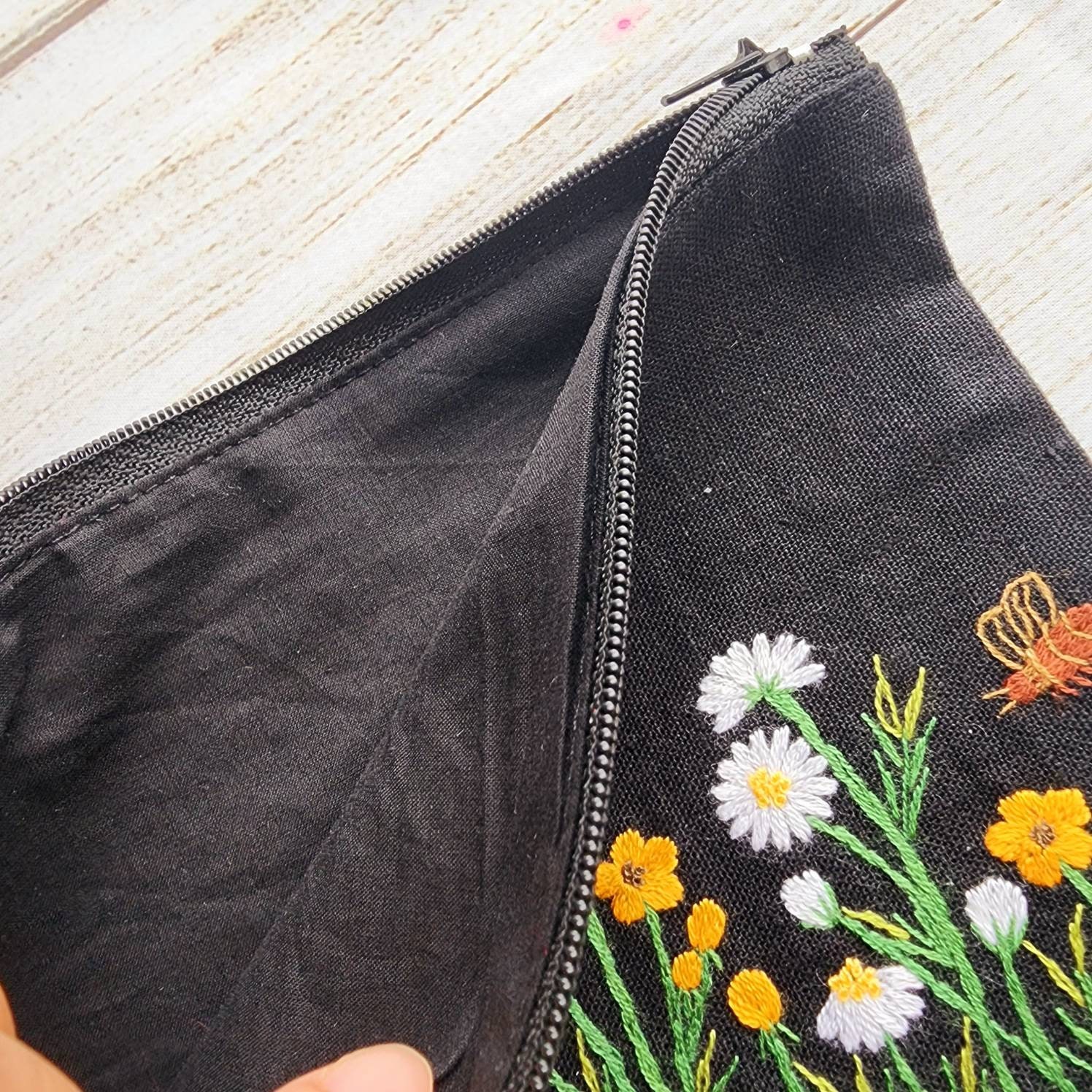 Coast☆Embroidered Floral Mesh Pencil ワンピース【UK発】 Hand Embroidered Bag, Zipper Pouch, Pencil Case, Make up Bag