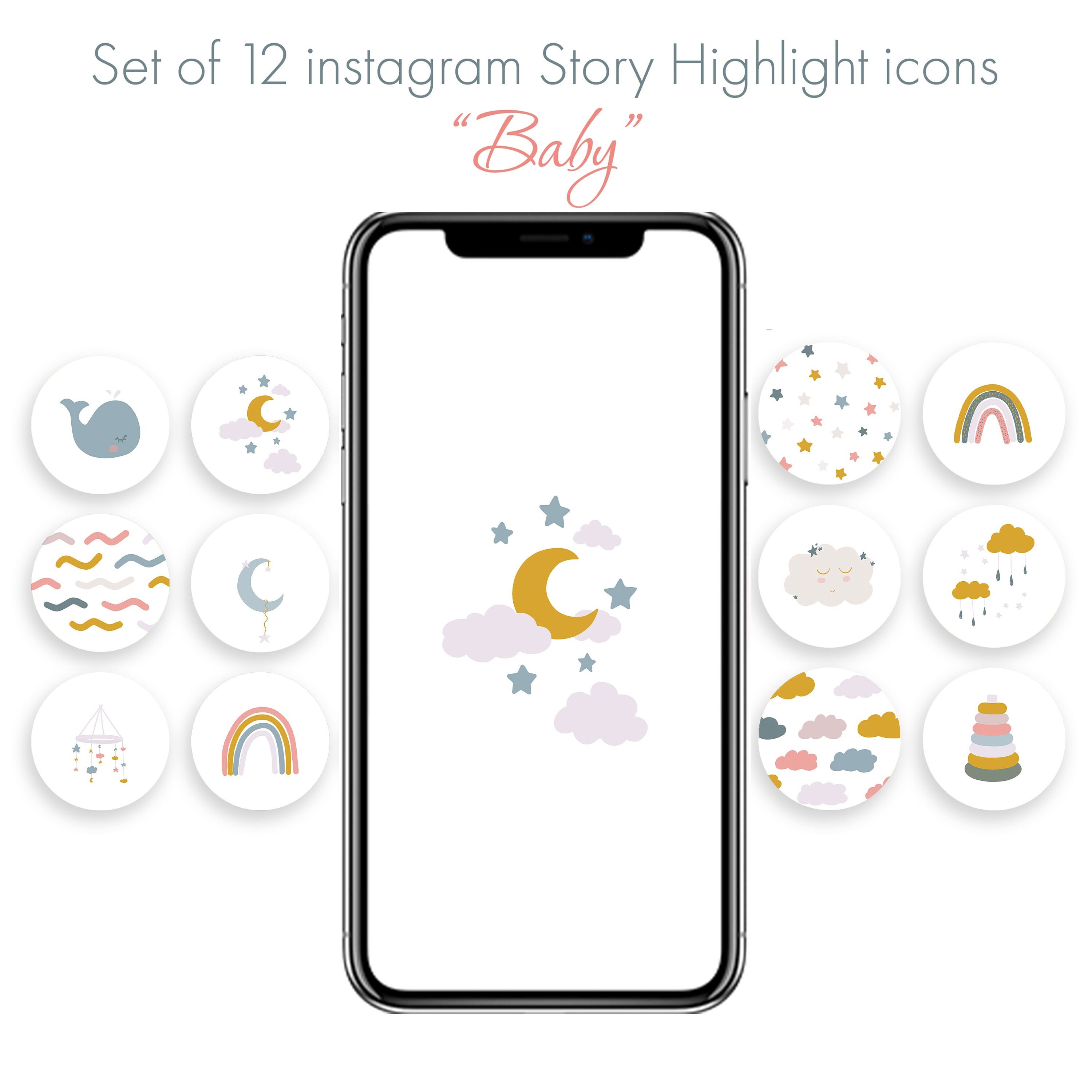12 Baby Instagram story highlight icons Instagram Etsy