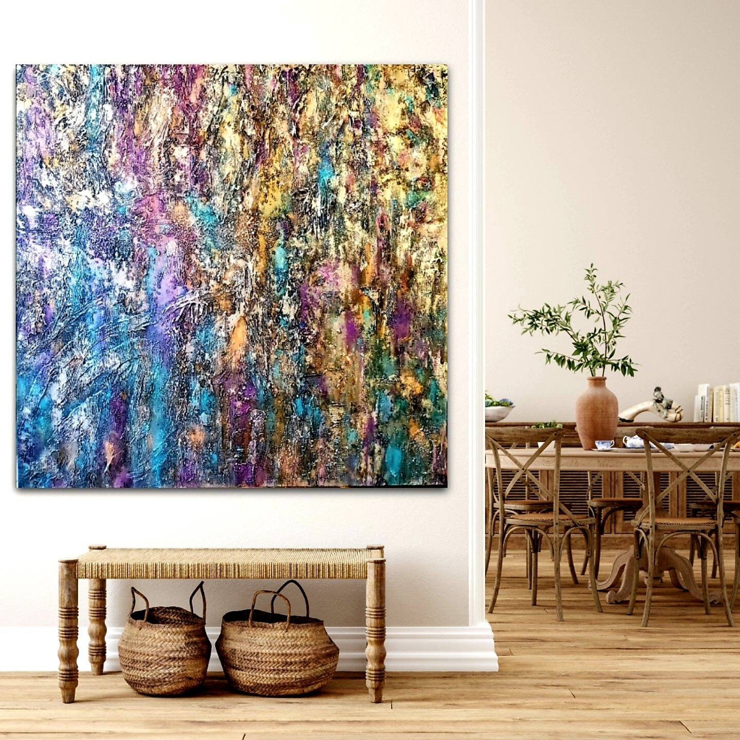 Large textured Wall Art Original abstract mixed media painting | Etsy