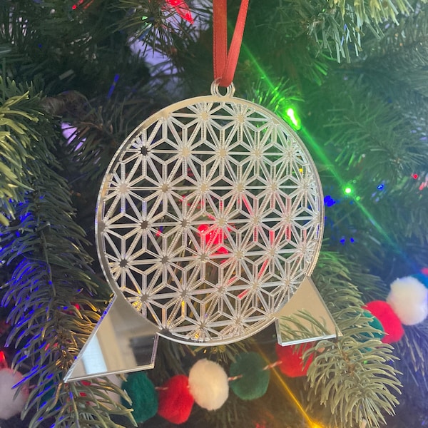 Spaceship Earth Epcot inspired Christmas  Tree  Holiday Ornament