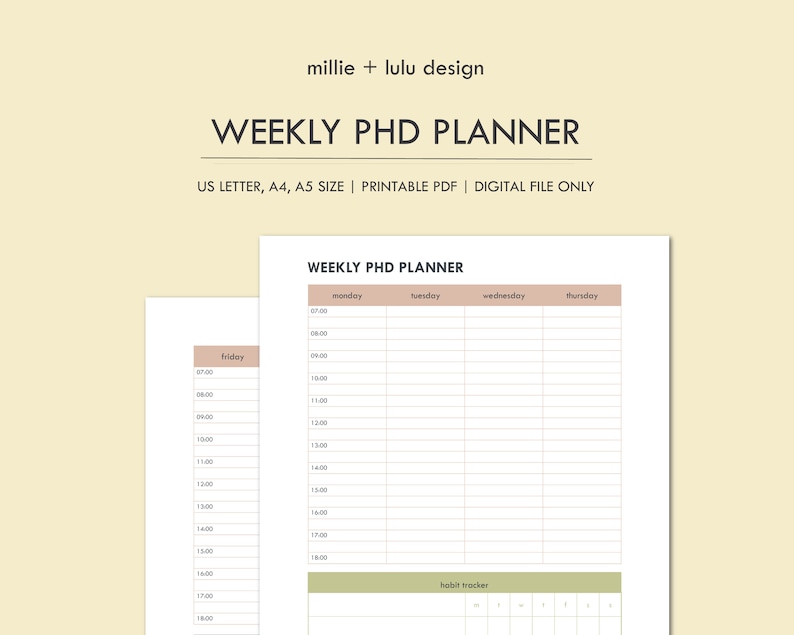 phd planner health