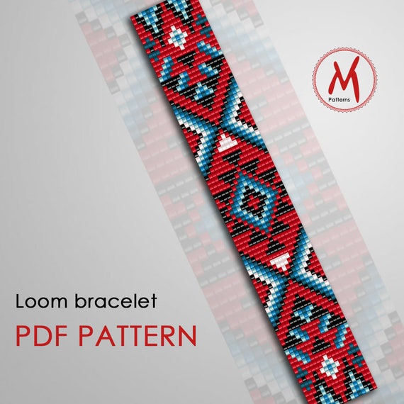 Aztec style friendship bracelet pattern store