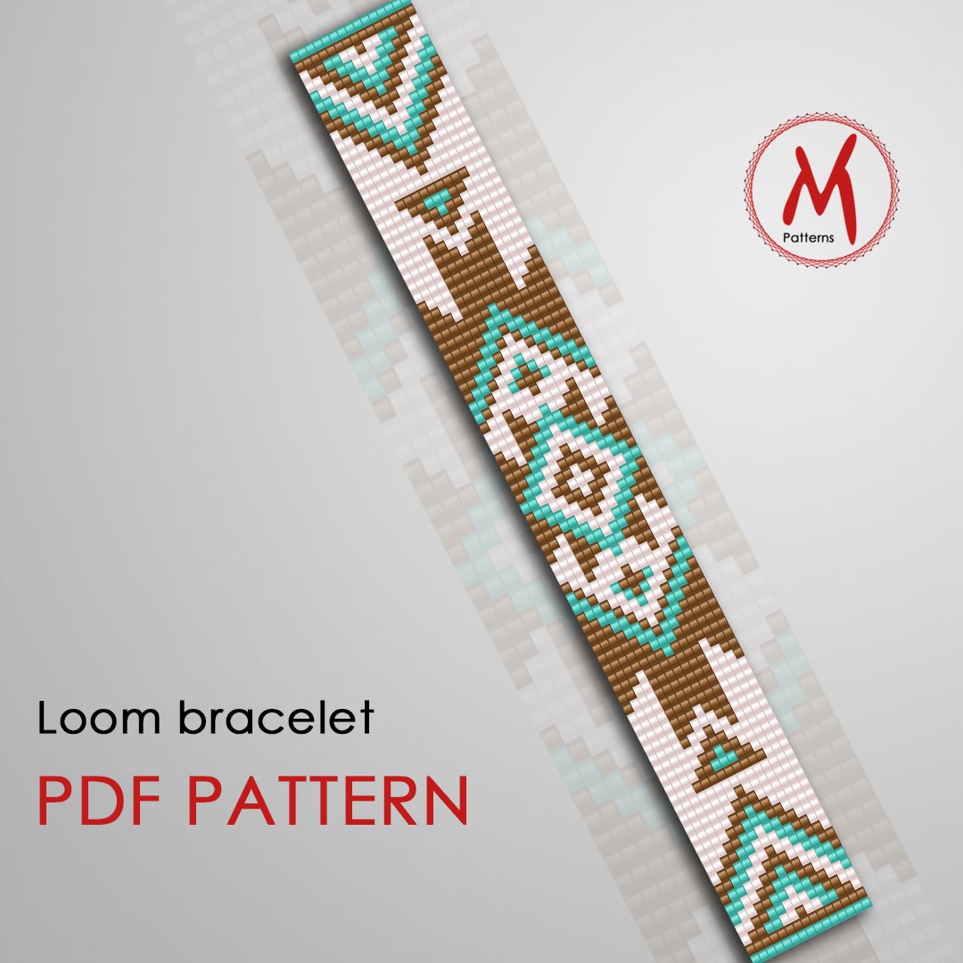 Western Style Loom Bead Pattern for Bracelet Native - Etsy
