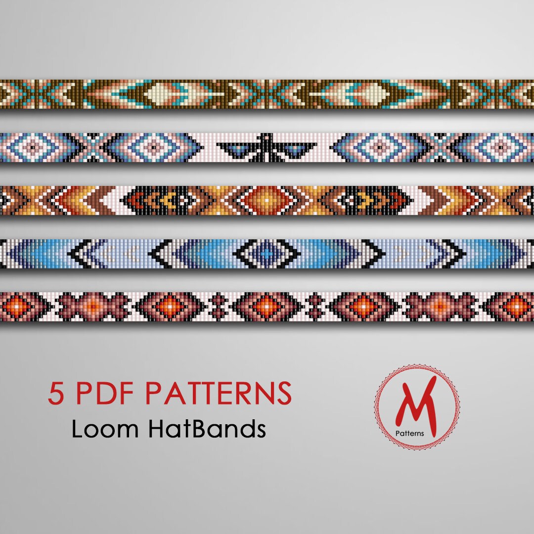 Lenght Loom Bead Patterns for Hat Bands 