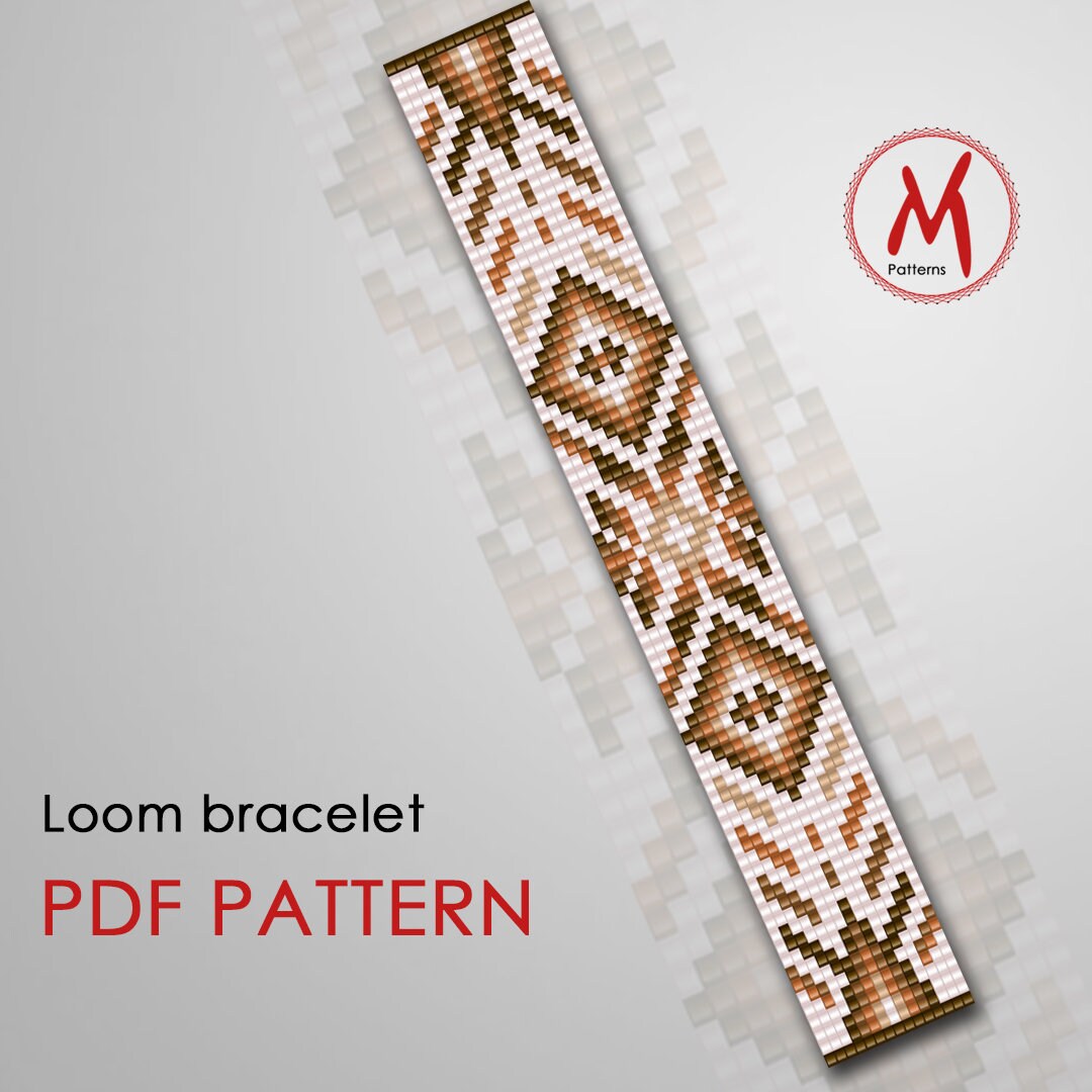 Sienna Square Loom bead pattern for bracelet Native | Etsy