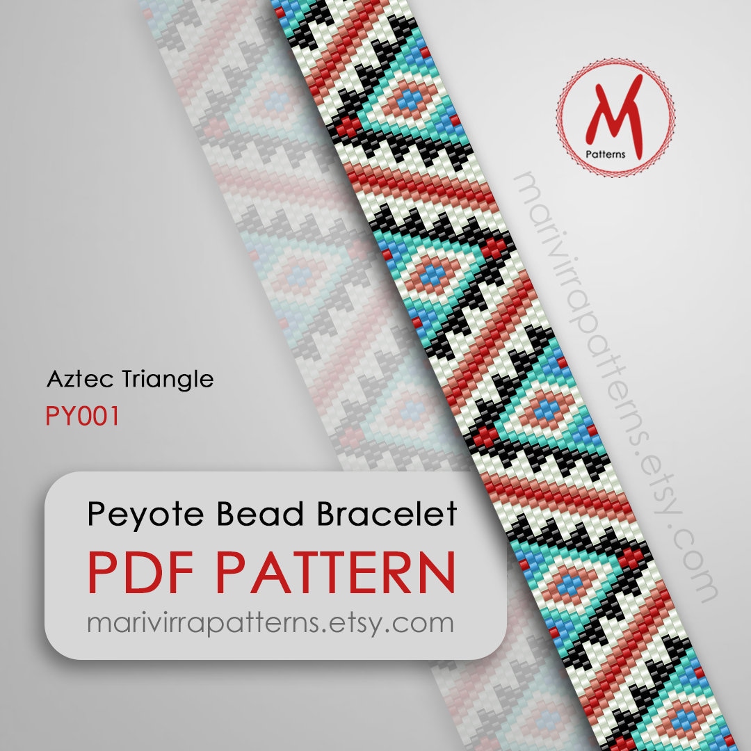 Azteekse driehoek Peyote kraal patroon voor armband - Odd Count, Native  geïnspireerd, Teal Turquoise miyuki delica kralen 11/0 - PDF direct  downloaden - Etsy België, image size:1080x1080
