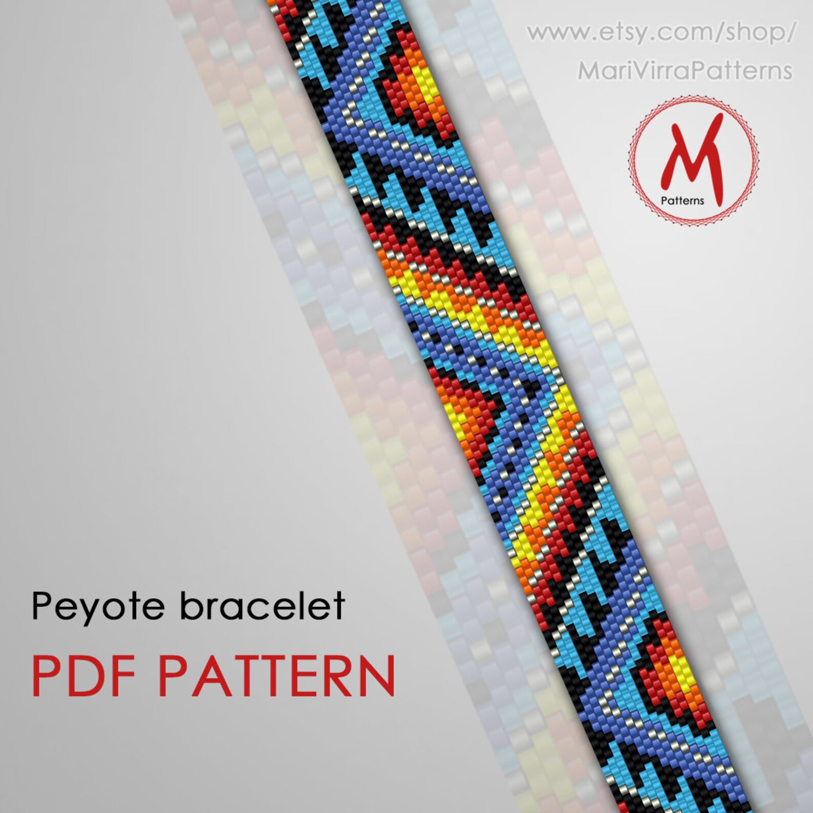 Native One Peyote Bead Pattern for Bracelet Native Inspired Etsy