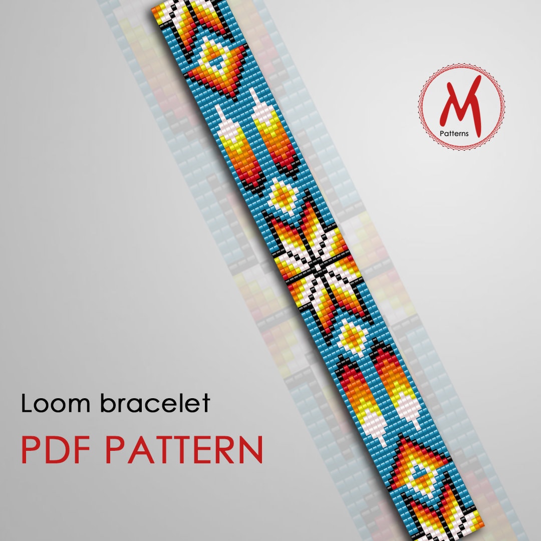 Feathers Loom Bead Patterns for Bracelets Indian Pattern, Native