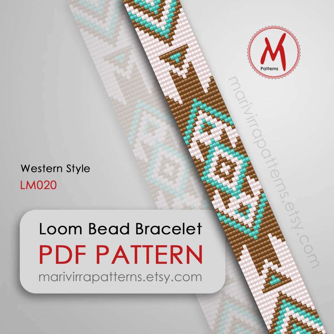 Paw Set Loom Bead Patterns for Bracelets Set of 3 Pattern, Native Inspired,  Wild Narrow Indian, Miyuki Beads 11/0 PDF Instant Download 