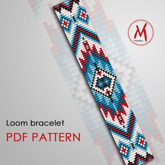 Aztec style friendship bracelet pattern store