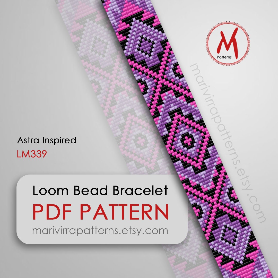 Astra Set of Loom Bead Patterns for Bracelets - Native Inspired, Blue ...