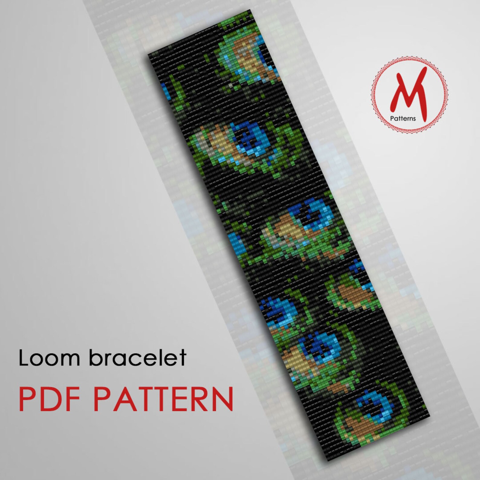Peacock Feathers Loom Bead Pattern for Bracelet Bird Etsy
