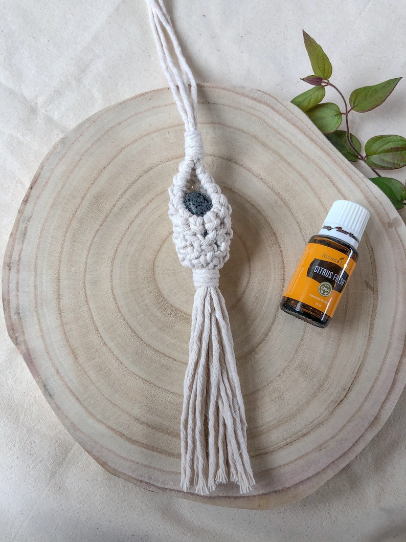 Macrame car air freshener/ diffuser essential oil diffuser Etsy