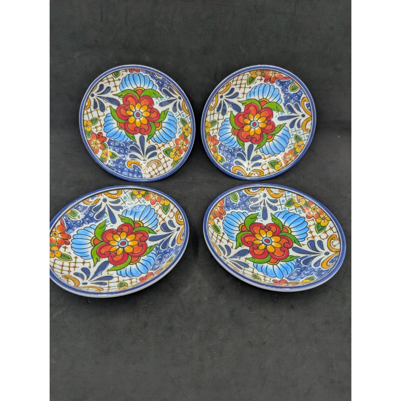 Set of 4 Il Mulino Melamine Plates or Shallow Bowls Talavera