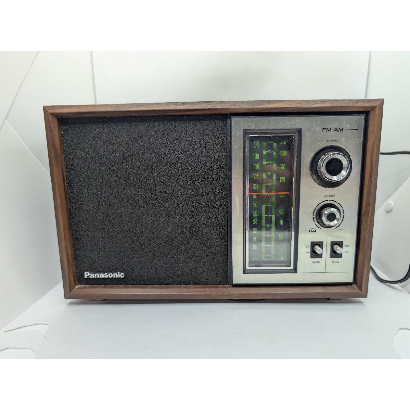 Panasonic Radio Model 6286 Vinyl Wood Tone Retro MCM Works READ