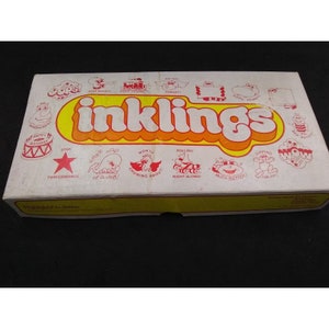 VTG 1982 Inklings Highlights for Children Juego de sellos de goma LEER